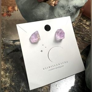 RAW AMETHYST EARRINGS